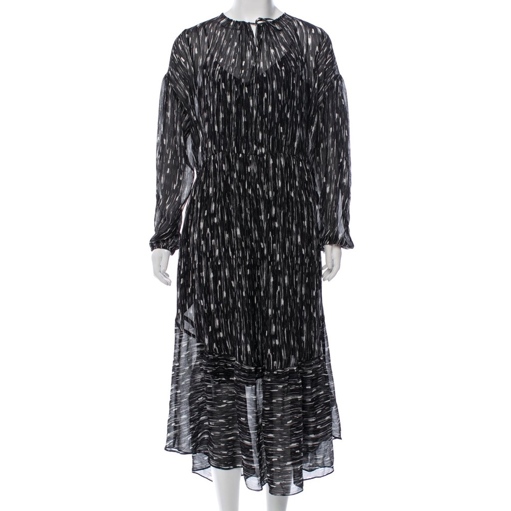 Vince Black & White Silk Dress